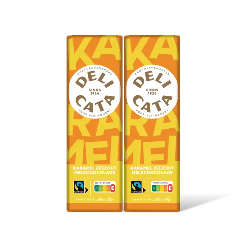 Reep melkchocolade karamel zeezout 2-pck