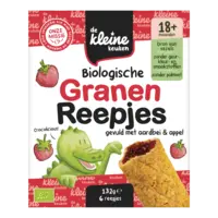 De Kleine Keuken Biologische granenreepjes aardbei 18m+