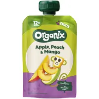 Organix Knijpfruit apple, peach & mango 12m+