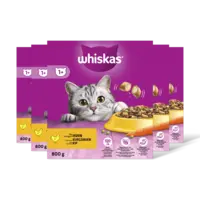 Whiskas 1+ Brokken met kip 5-pack