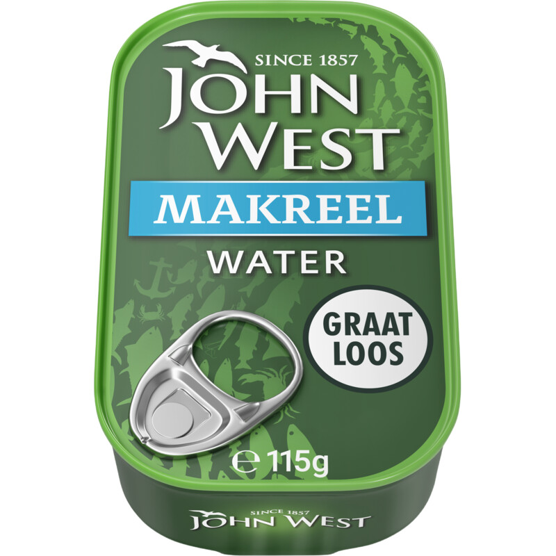 Een afbeelding van John West Makreel water