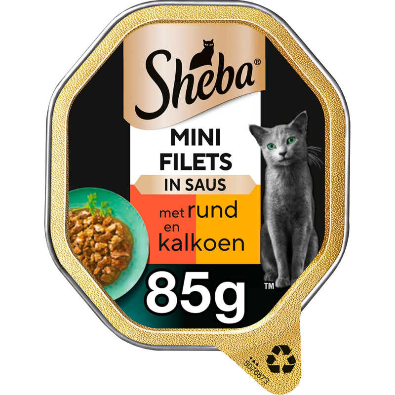 Een afbeelding van Sheba Mini filets in saus rund & kalkoen