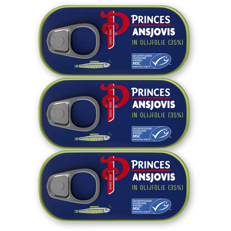 Princes Ansjovisfilets in olijfolie 3-pack