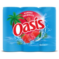 Een afbeelding van Oasis Aardbei framboos 6-pack
