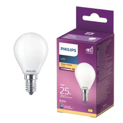 pdp-image-Philips Led fil kogel mat E14 25W