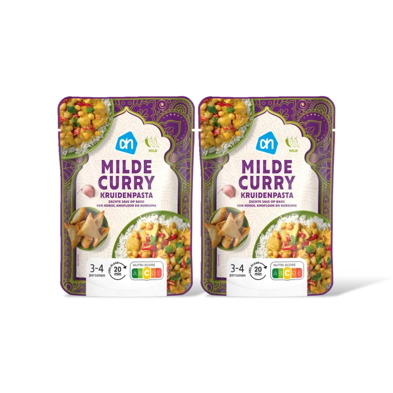 Milde curry kruidenpasta 2-pack