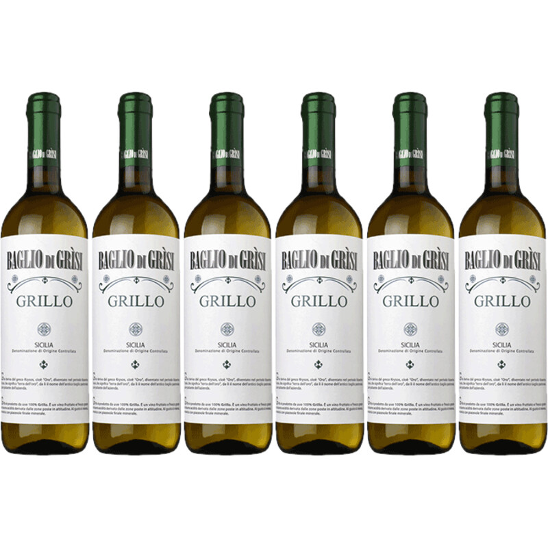 Een afbeelding van Baglio di grisi Grillo siciliane 6 flessen