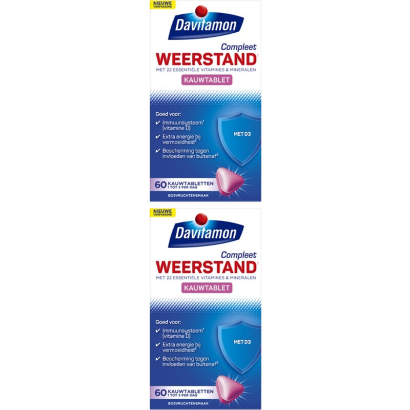 Een afbeelding van Davitamon Compleet Weerstand Kauw 2-pack