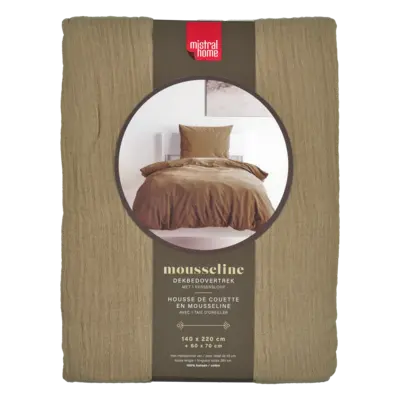 pdp-image-Mistral Home Dekbedovertrek mousseline groen 1-pers