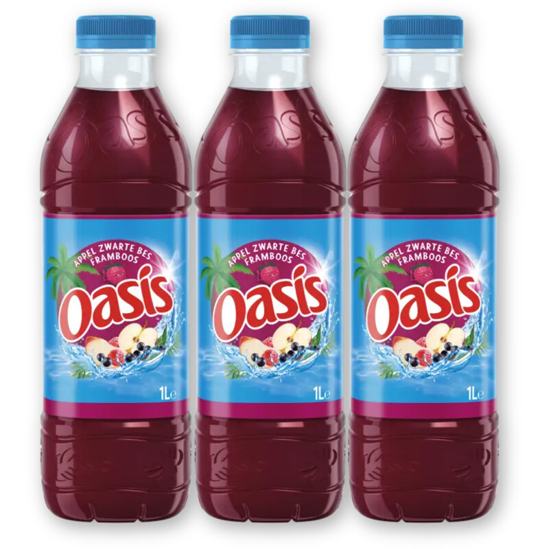 Oasis Appel zwarte bes framboos 3-pack