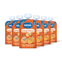 Nestlé Sunny fruits knijpfruit banaan 12m+ 6pck