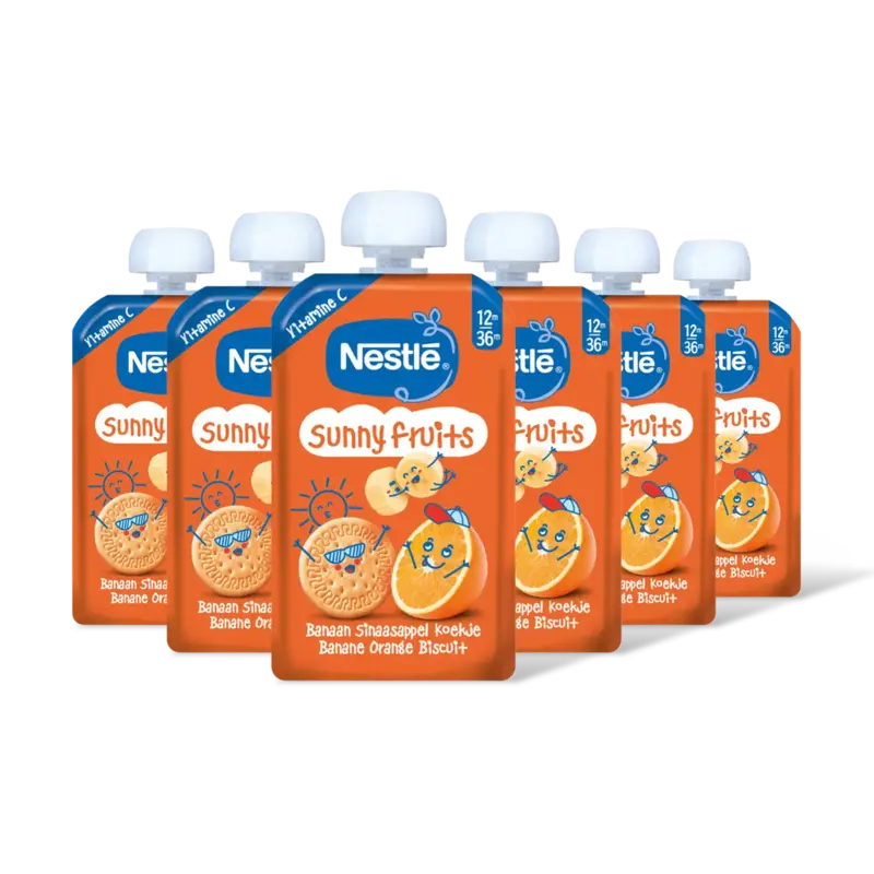 Sunny fruits knijpfruit banaan 12m+ 6pck
