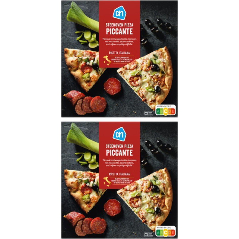 Een afbeelding van AH Steenoven pizza piccante 2-pack