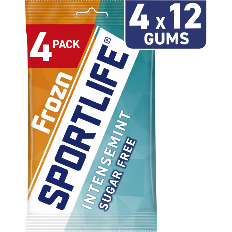 Een afbeelding van Sportlife Frozn intensemint sugar free gums 4-pack