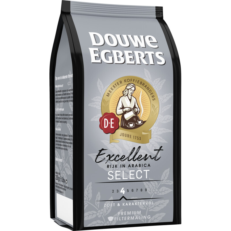 Een afbeelding van Douwe Egberts Excellent select filterkoffie