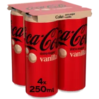 Coca-Cola Zero sugar vanilla 4-pack