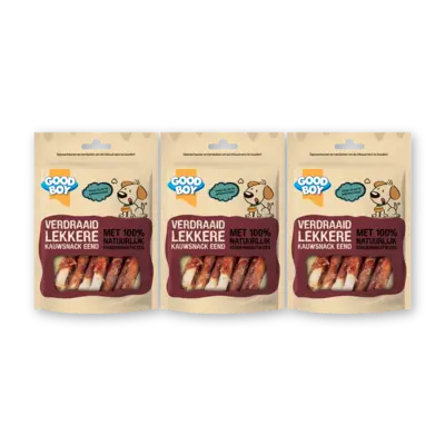pdp-image-Good boy Verdraaid lekkere kauwsnack eend 3-pack