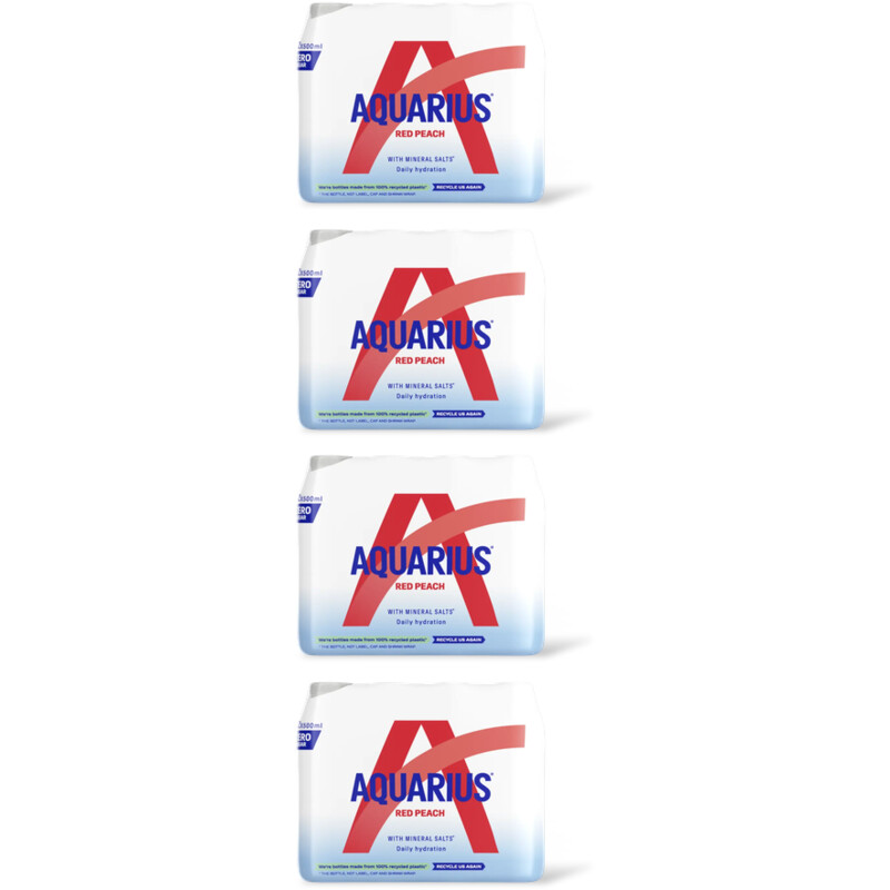 Aquarius Red peach zero sugar 48-pack