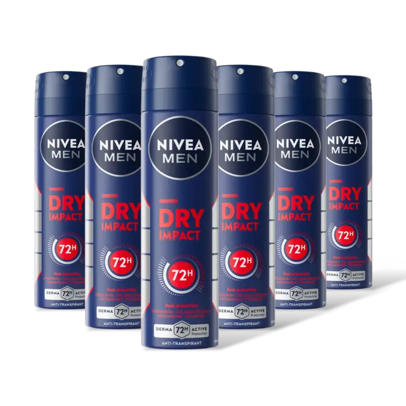 NIVEA Men dry impact deodorant spray 6-pack