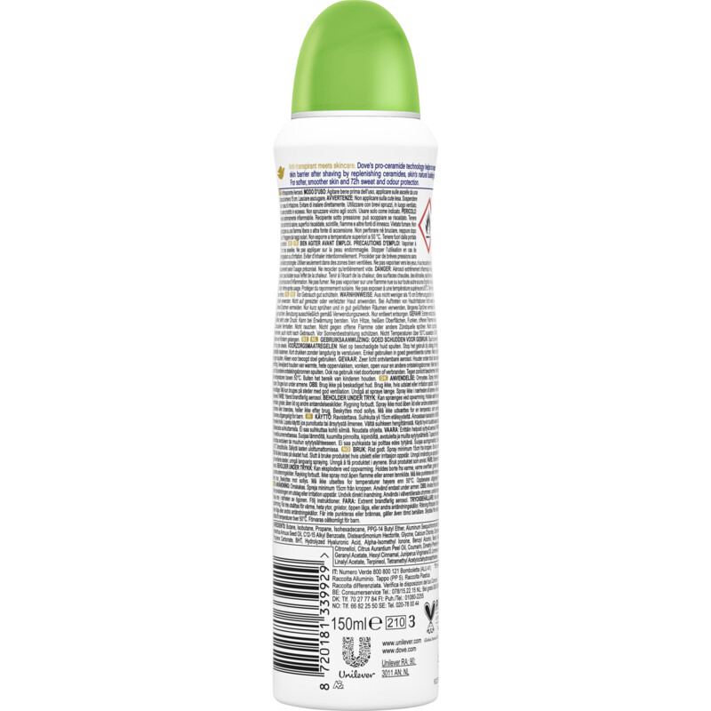 Een afbeelding van Dove Go fresh cucumber anti-transpirant spray