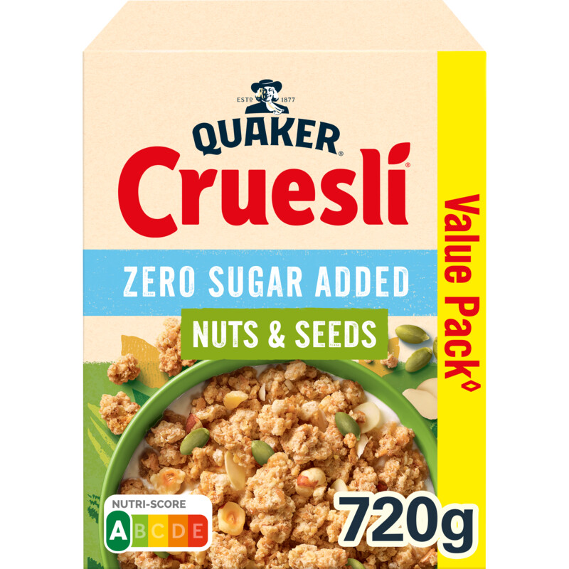 Een afbeelding van Quaker Nuts & seeds zero sugar added
