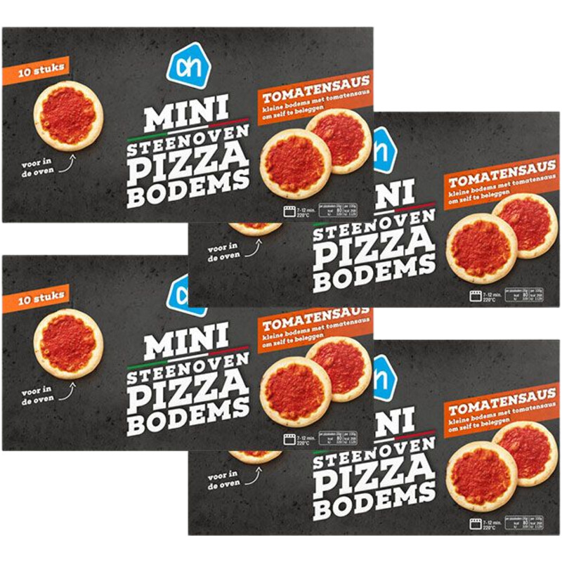 Een afbeelding van AH Steenoven mini pizza 4-pack