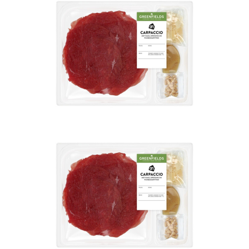 Een afbeelding van AH Greenfields Carpaccio 2-pack