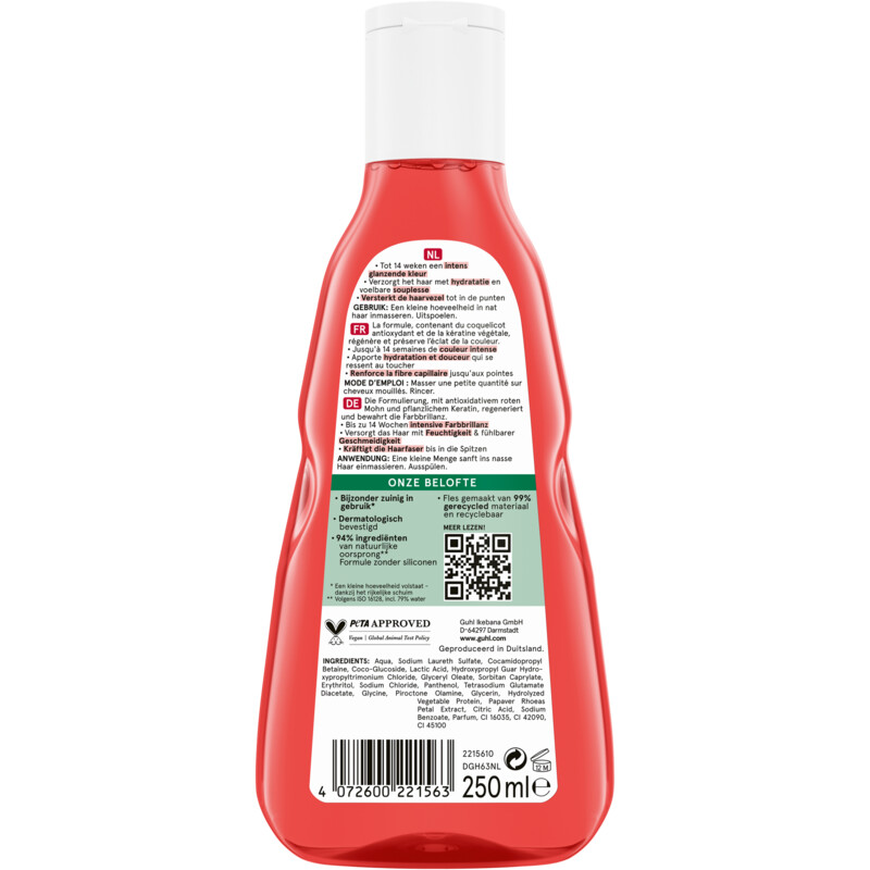 Een afbeelding van Guhl Kleurbehoud goji-bes shampoo