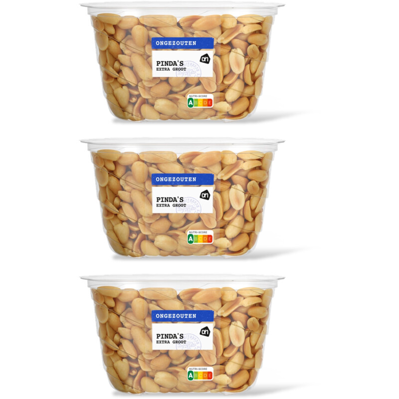 AH Pinda's extra groot ongezouten 3-pack