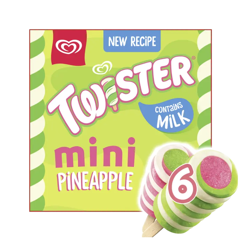 Ola IJs Twister Mini Pineapple 6 x 50 ml