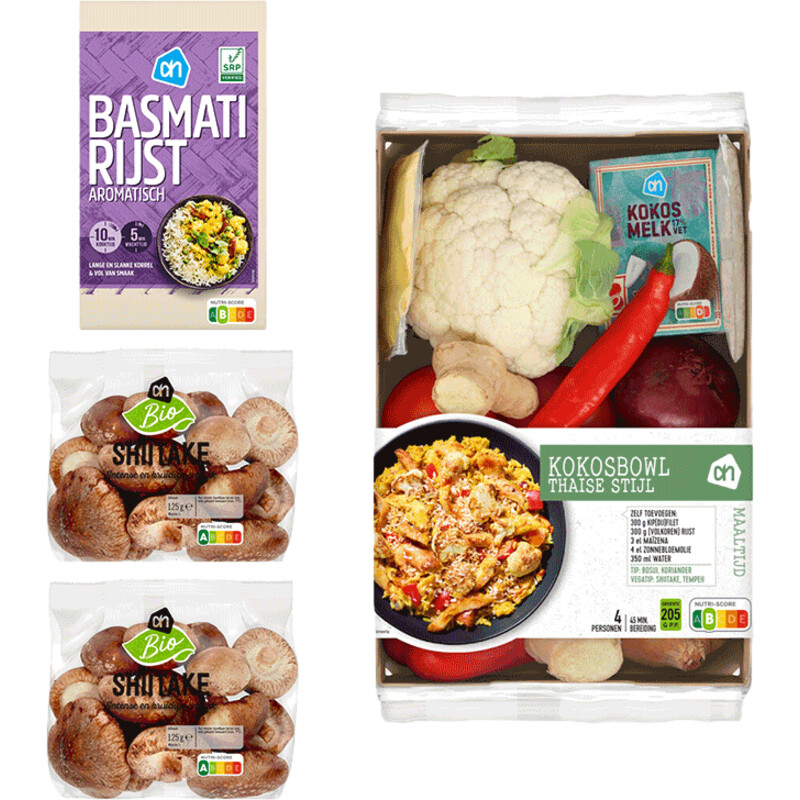 Een afbeelding van AH Vega Kokosbowl Thaise Stijl Verspakket