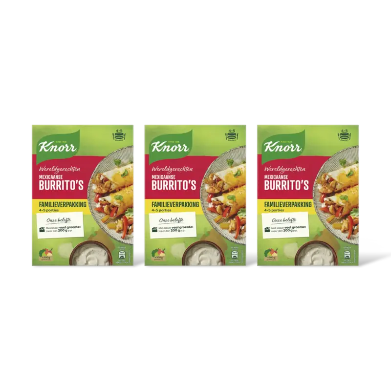 Knorr Wereldgerecht Mexicaanse burritos 3-pack