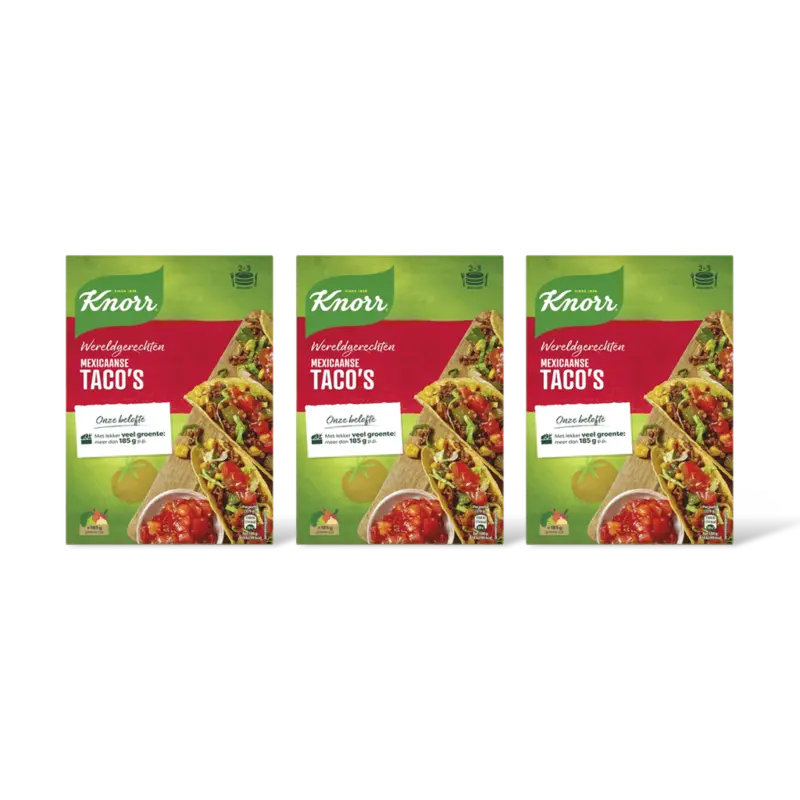 Knorr Wereldgerechten Mexicaanse taco's 3-pack