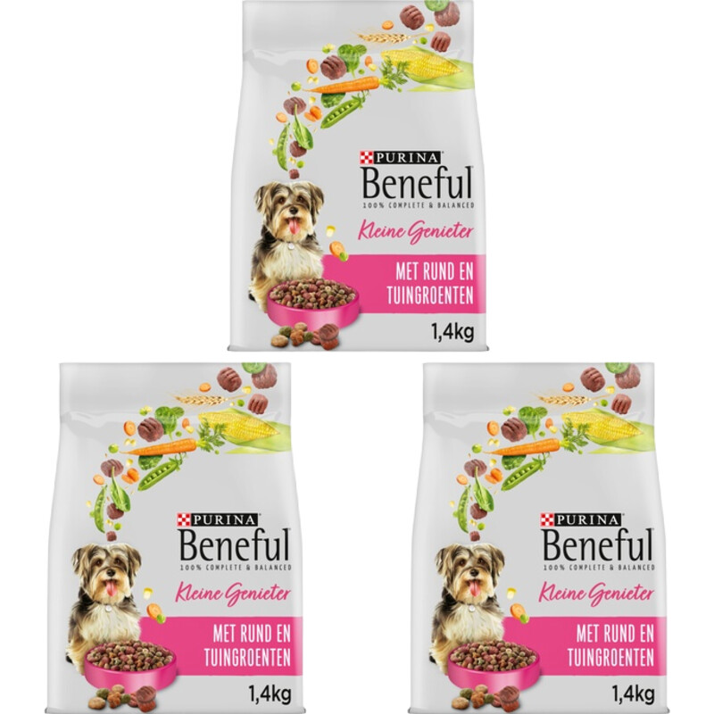 Een afbeelding van Beneful Kleine genieter rund en groenten 3-pack