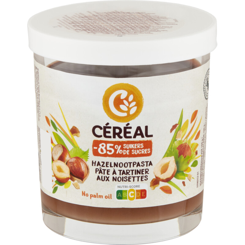 Een afbeelding van Céréal Hazelnootpasta minder suiker bel