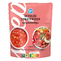 AH Gevulde tomatensoep met gehaktballetjes