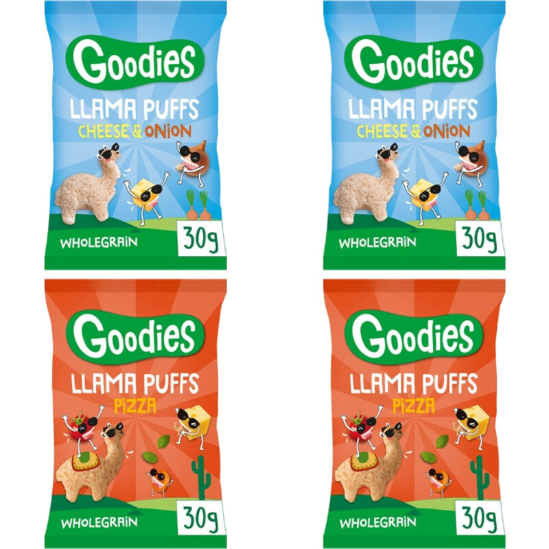 Een afbeelding van Goodies Snacks llama variatiepakket 3+ jaar