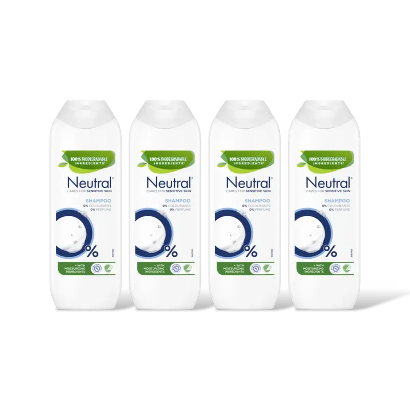 Neutral Shampoo 0% normaal 4-pack