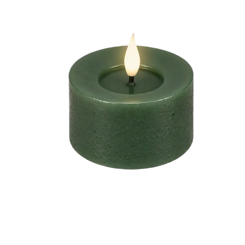 Lumineo Led stompkaars groen 13cm