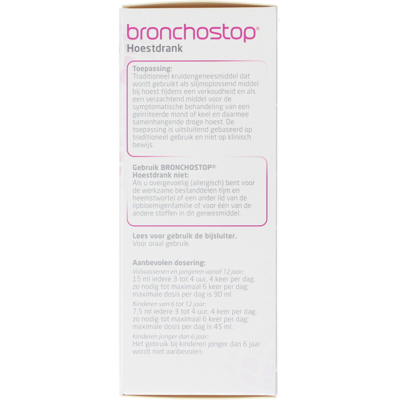 Een afbeelding van Bronchostop Hoestdrank vastzittende en droge hoest