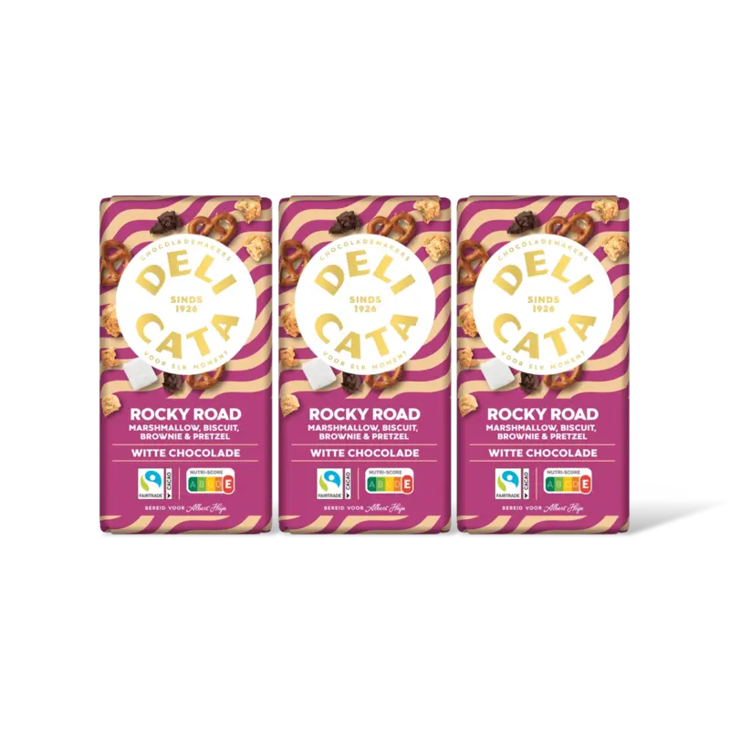 Delicata Reep rocky road witte chocolade 3-pack