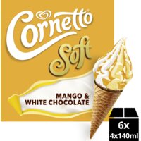 Een afbeelding van Ola Cornetto soft mango & white chocolate