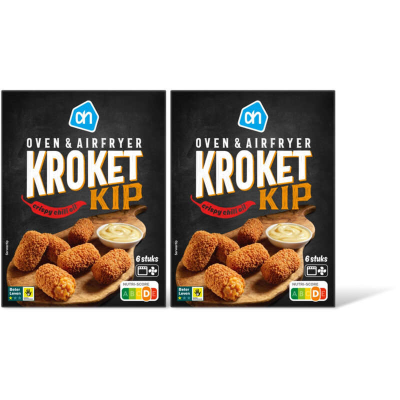 AH Oven & airfryer kroket kip chili oil 2pk