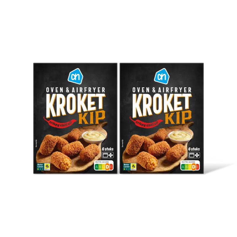 AH Oven & airfryer kroket kip chili oil 2pk