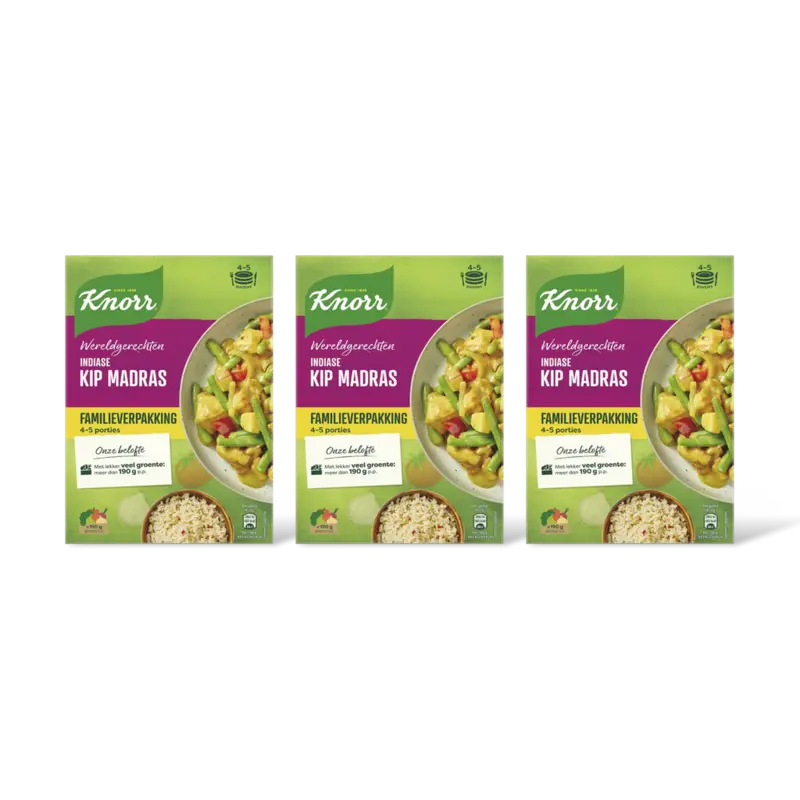 Knorr Indiase kip madras xl 3-pack