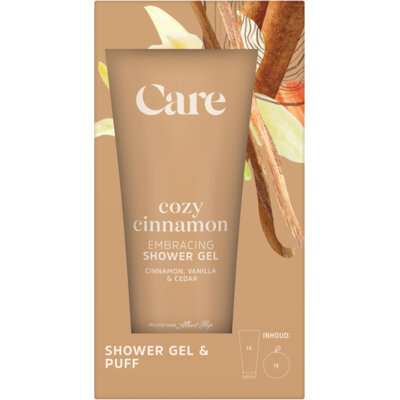 pdp-image-Care Cozy cinnamon shower gel & puff giftset