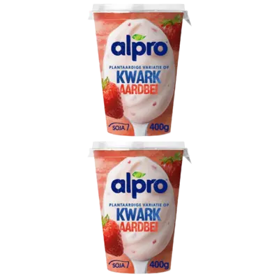 Alpro Plantaardige kwark aardbei 2-pack