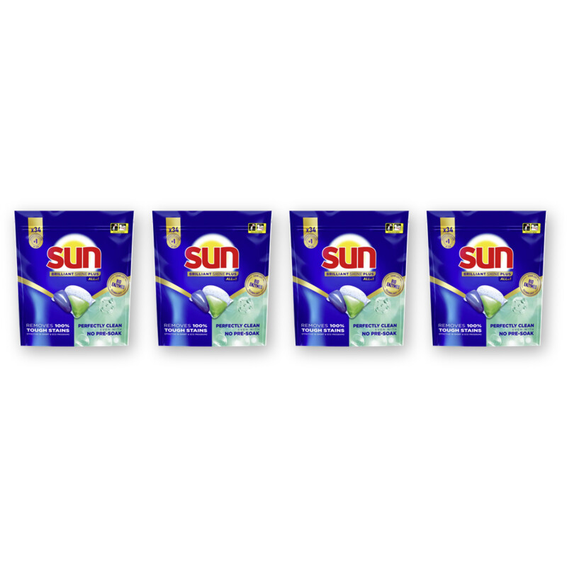 Sun Brilliant shine plus vaatwascaps 4-pack