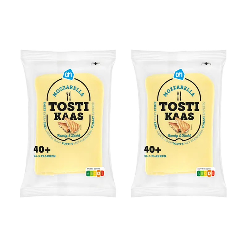 AH Mozzarella tostikaas 40+ plakken 2-pack