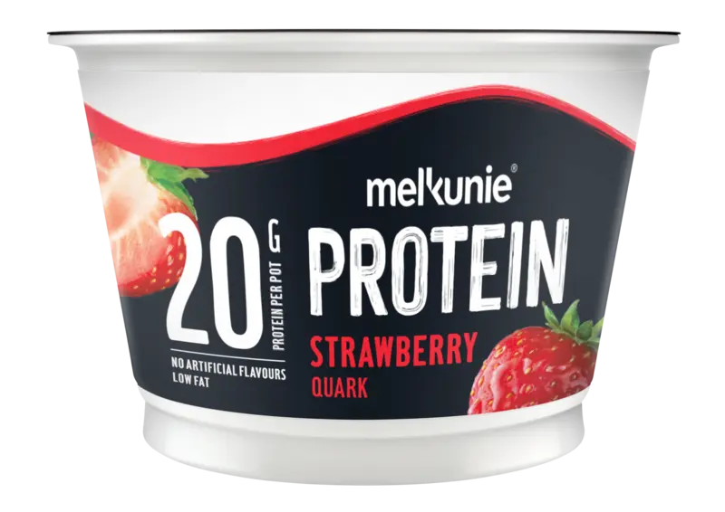 Protein aardbei kwark